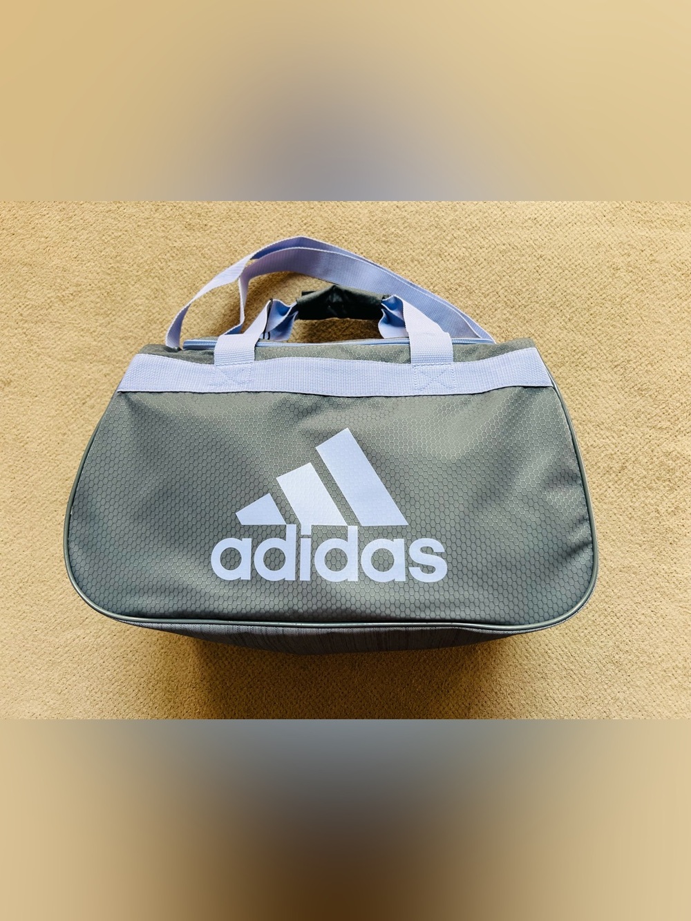 Adidas Diablo 2 Hex Grey Blue Small Adjustable Strap Gym Travel Duffel Bag NWT